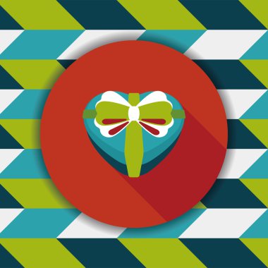 Uzun Gölge, eps10 Sevgililer günü hediyesi düz simgesiyle