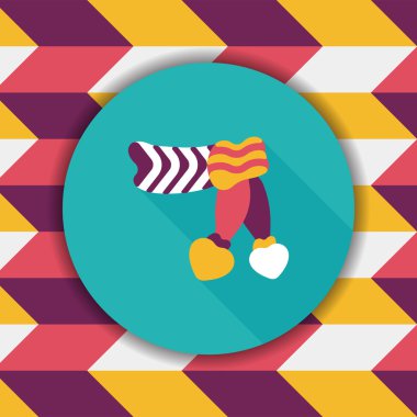 Uzun Gölge, eps10 ile Sevgililer günü eşarp düz simgesi