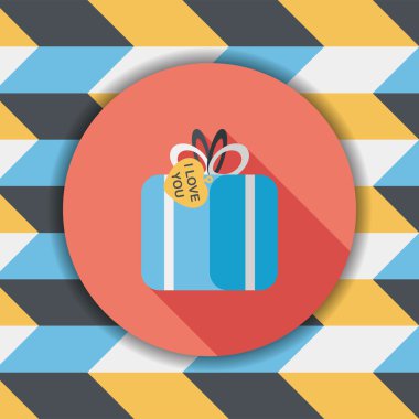 Uzun Gölge, eps10 Sevgililer günü hediyesi düz simgesiyle