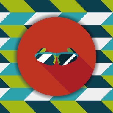 Uzun Gölge, eps10 Bisiklet gözlüğü düz simgesiyle