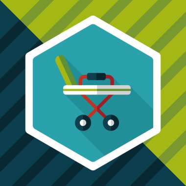 Uzun Gölge, eps10 ile hastane yatak düz simgesi