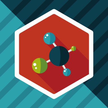 Uzun Gölge, eps10 ile molekül düz simgesi