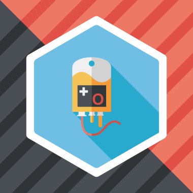 Uzun Gölge, eps10 IV çanta düz simgesiyle