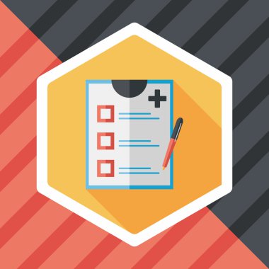 Uzun Gölge, eps10 ile klinik kayıt düz simgesi