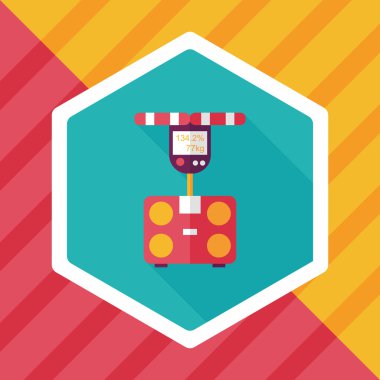 Uzun Gölge, eps10 ile ağırlık ölçek düz simgesi