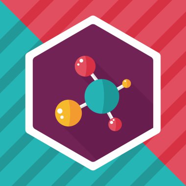 Uzun Gölge, eps10 ile molekül düz simgesi