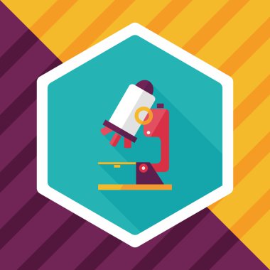 Uzun Gölge, eps10 ile mikroskop düz simgesi