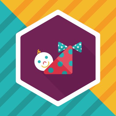 Bebek uzun gölge, eps10 düz simgesiyle