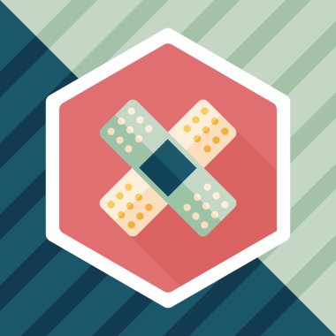 Uzun Gölge, eps10 tıbbi sargı düz simgesiyle