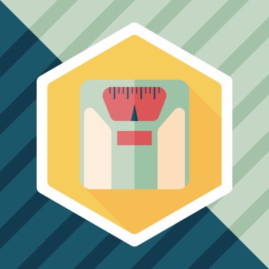 Uzun Gölge, eps10 ile ağırlık ölçek düz simgesi