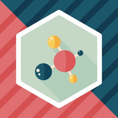 Uzun Gölge, eps10 ile molekül düz simgesi