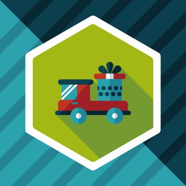 uzun gölge ile alışveriş sepeti düz simgesi