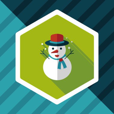 kardan adam düz simgesi ile uzun gölge, eps10