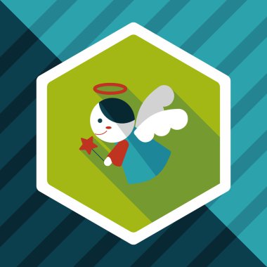 Angel uzun gölge, eps 10 düz simgesi