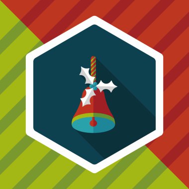 Uzun Gölge, eps10 ile Noel çanları düz simgesi