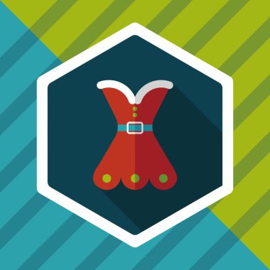 Noel elbise uzun gölge, eps10 düz simgesiyle