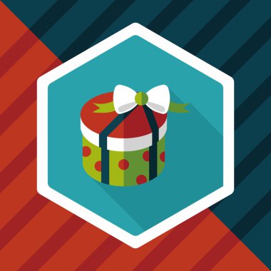 Uzun Gölge, eps10 hediye düz simgesi