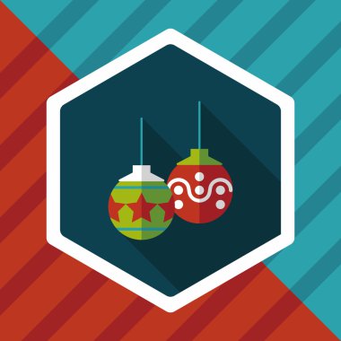 Uzun Gölge, eps10 ile Noel top düz simgesi