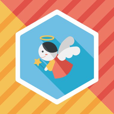 Angel uzun gölge, eps 10 düz simgesi