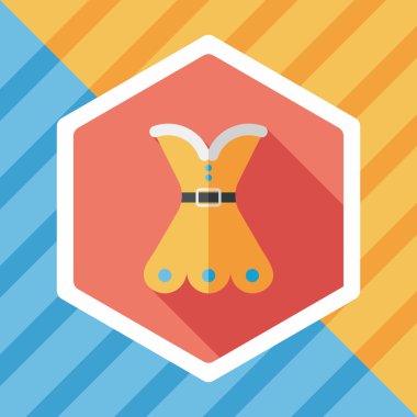 Noel elbise uzun gölge, eps10 düz simgesiyle