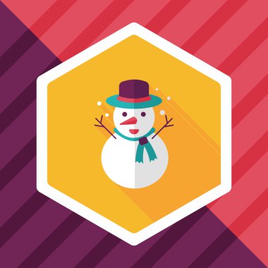 kardan adam düz simgesi ile uzun gölge, eps10