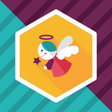 Angel uzun gölge, eps 10 düz simgesi