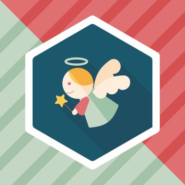 Angel uzun gölge, eps 10 düz simgesi