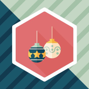 Uzun Gölge, eps10 ile Noel top düz simgesi