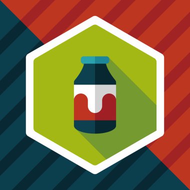 Uzun Gölge, eps10 süt düz simgesi