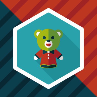 Uzun Gölge, eps10bear el puppe el kukla düz simgesiyle ayı