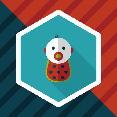 Bebek uzun gölge, eps 10 düz simgesi