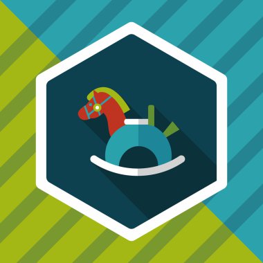 Uzun Gölge, eps10 ile at oyuncak düz simgesi