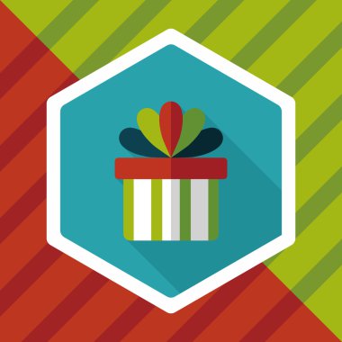 Uzun Gölge, eps10 hediye düz simgesi