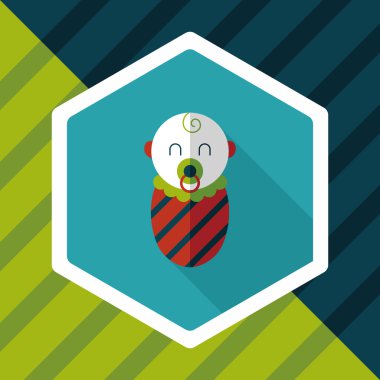 Bebek uzun gölge, eps10 düz simgesiyle