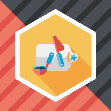 Uzun Gölge, eps10 ile kesme oyuncak düz simgesi