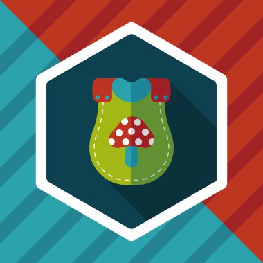 Bebek önlüğü uzun gölge, eps 10 düz simgesiyle