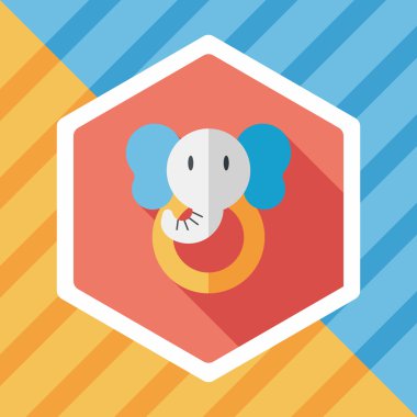 Uzun Gölge, eps10 ile fil oyuncak düz simgesi