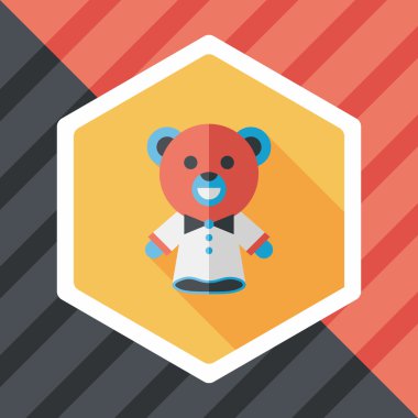 Uzun Gölge, eps10 ile ayı El kuklası düz simgesi