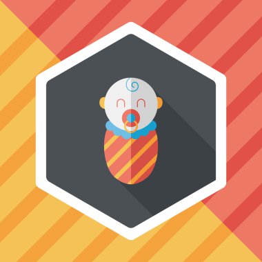 Bebek uzun gölge, eps10 düz simgesiyle