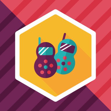 Uzun Gölge, eps10 telsiz düz simgesi