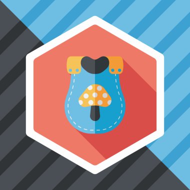 Bebek önlüğü uzun gölge, eps 10 düz simgesiyle