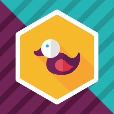 Uzun Gölge, eps 10 düz simge oyuncak ördek