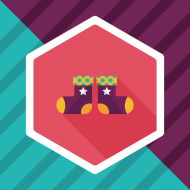 Bebek çorap uzun gölge, eps10 düz simgesiyle