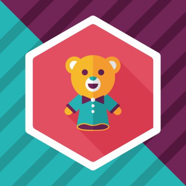 Uzun Gölge, eps10 ile ayı El kuklası düz simgesi