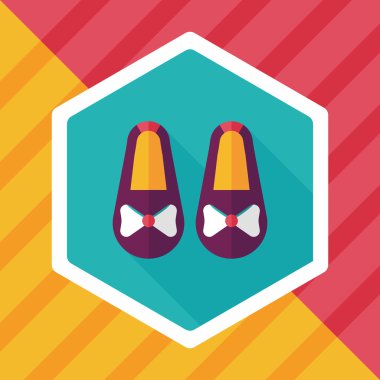 Bebek Patik düz simgesi ile uzun gölge, eps10