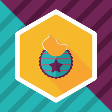 Bebek önlük uzun gölge, eps10 düz simgesiyle