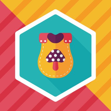 Bebek önlüğü uzun gölge, eps 10 düz simgesiyle