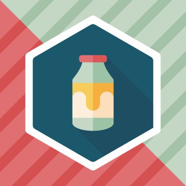 Uzun Gölge, eps10 süt düz simgesi