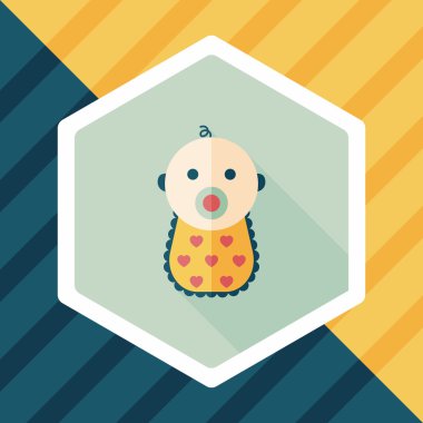 Bebek uzun gölge, eps 10 düz simgesi