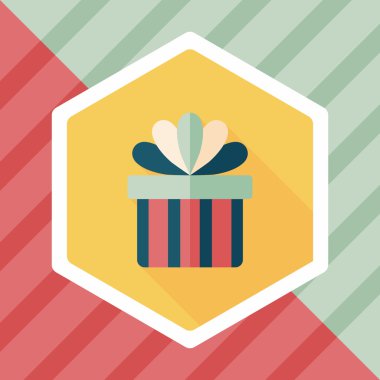 Uzun Gölge, eps10 hediye düz simgesi